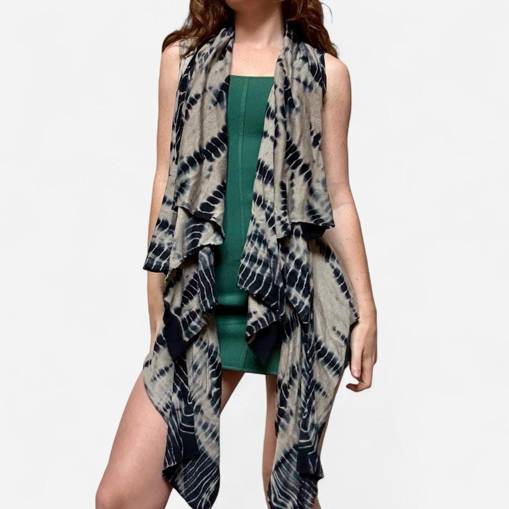Allsaints Hersila Gilet cotton tie dye vest